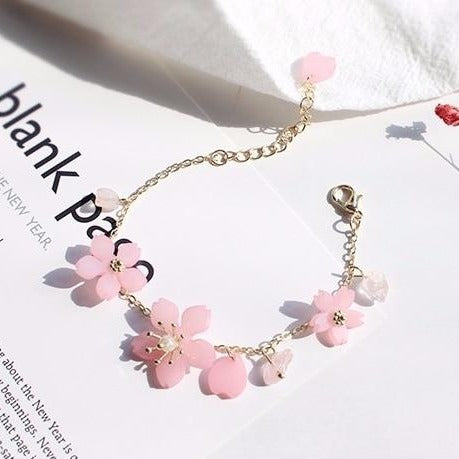 Sakura Flower Bracelet Pastel Kitten