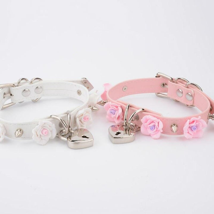 Spiked Flower Choker Pastel Kitten