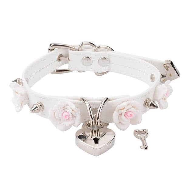 Spiked Flower Choker Pastel Kitten