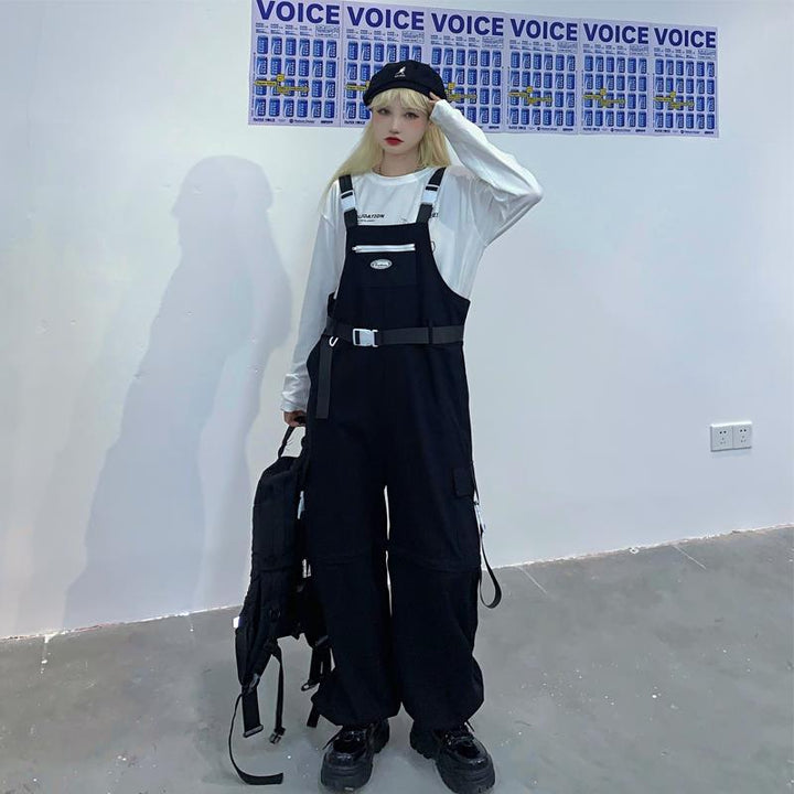 Techwear Streetstyle Overalls Pastel Kitten