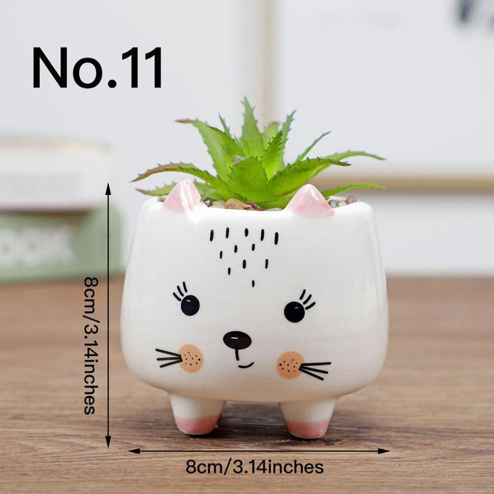 Cute Animal Succulent Pot Pastel Kitten