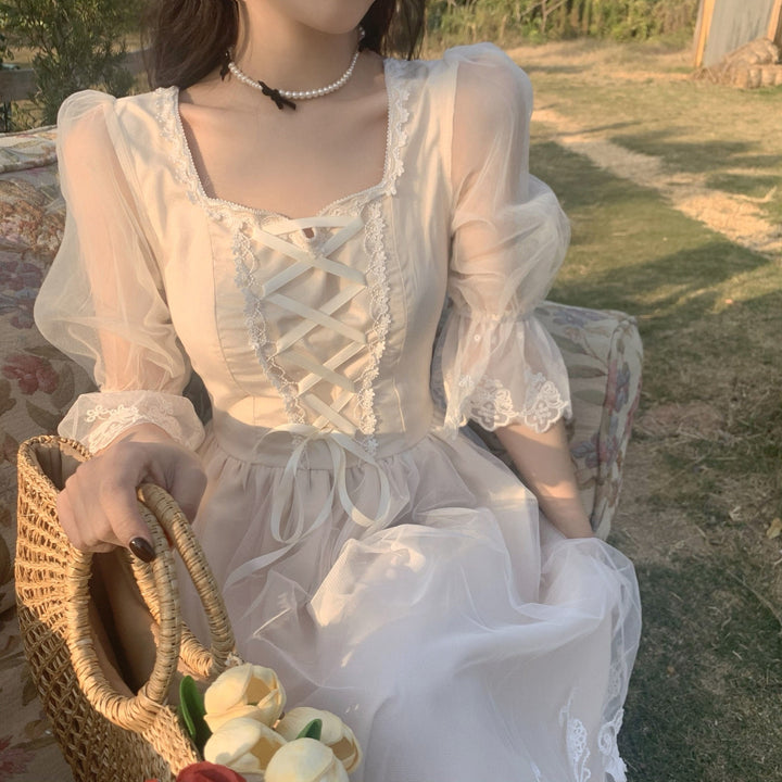 Korean Elegant Dress Pastel Kitten