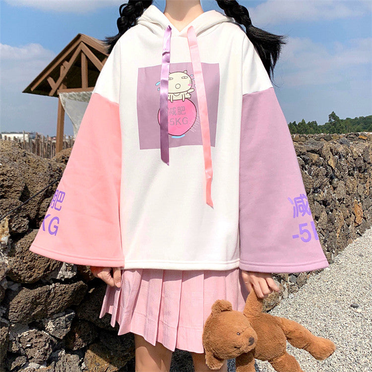 Cute Anime Cat Hoodie Pastel Kitten