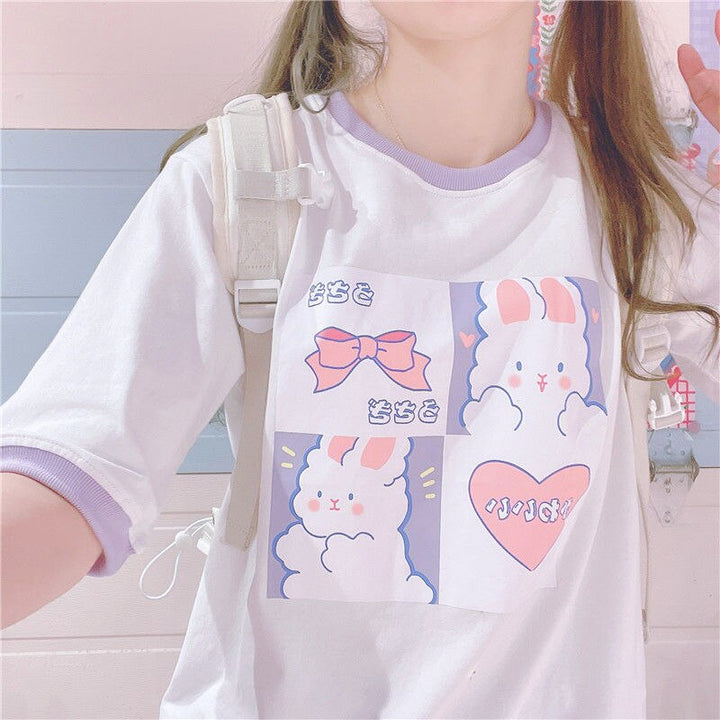 Kawaii Aesthetic T-shirt Pastel Kitten