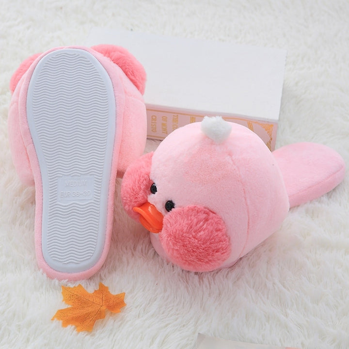 Kawaii Plush Ducks Slippers Pastel Kitten