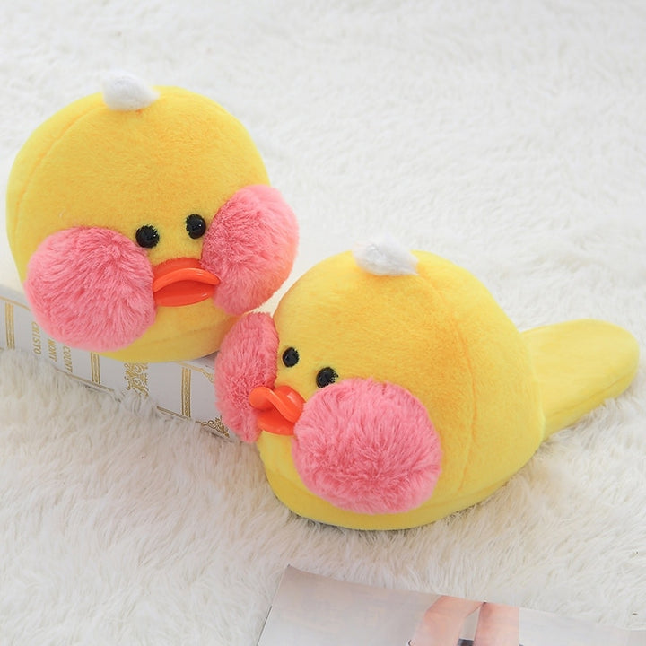 Kawaii Plush Ducks Slippers Pastel Kitten