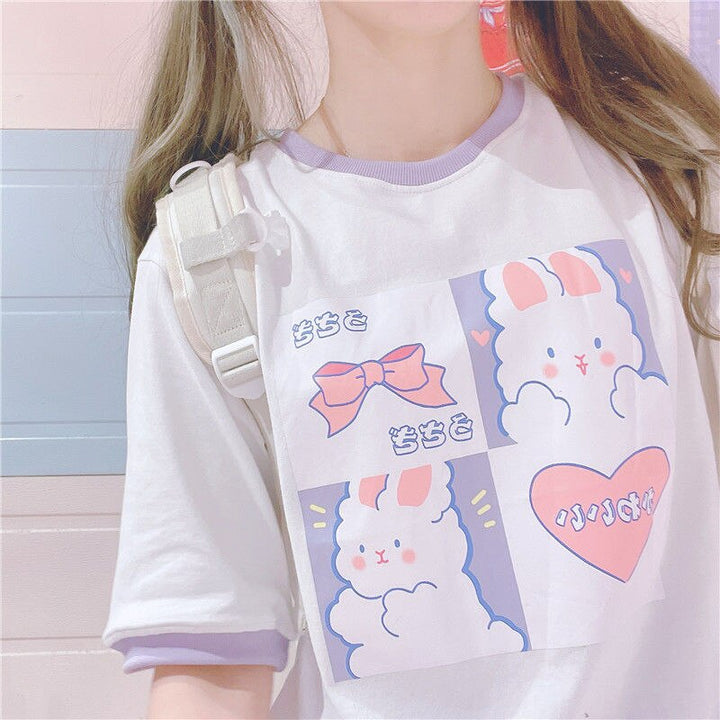 Kawaii Aesthetic T-shirt Pastel Kitten