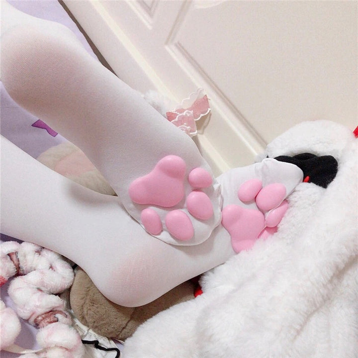 Cat Paw Anime Stockings Pastel Kitten