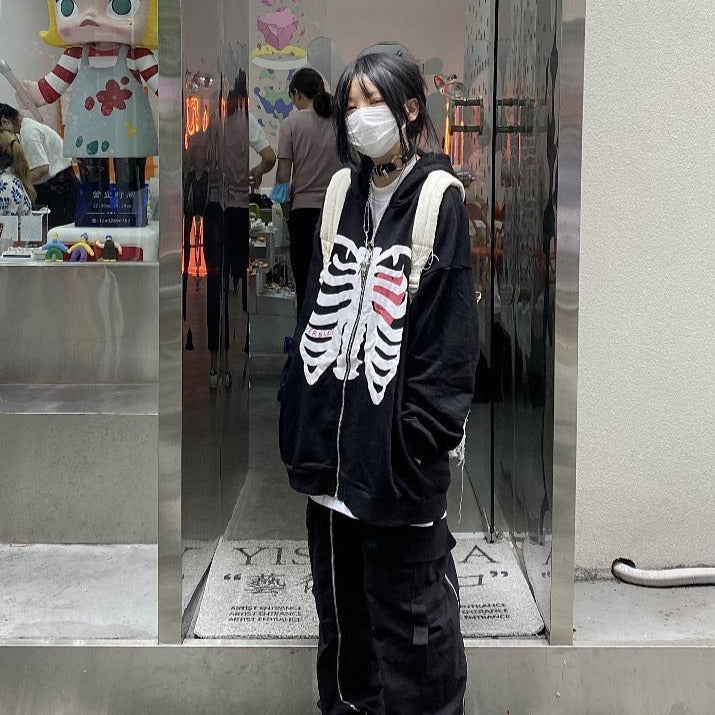 Y2k Aesthetic Harajuku Emo Hoodie Pastel Kitten