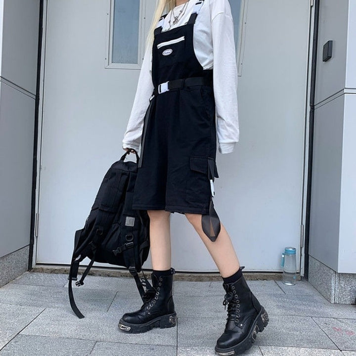 Techwear Streetstyle Overalls Pastel Kitten