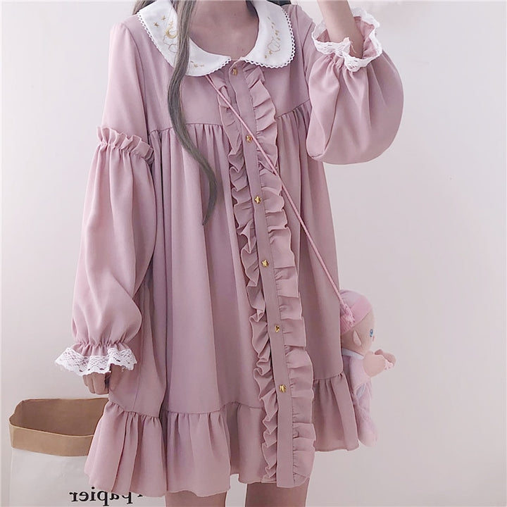 Harajuku Kawaii Dress Pastel Kitten