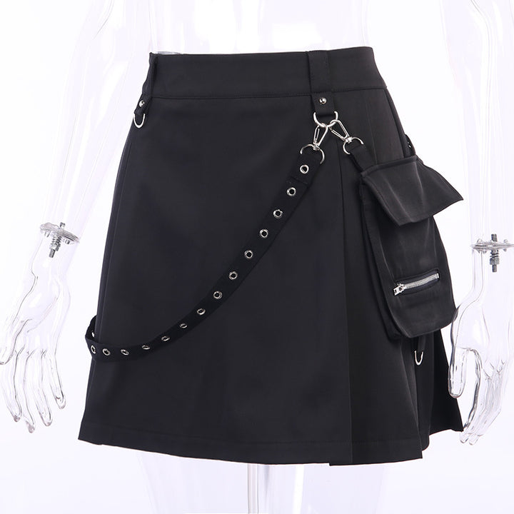 Techwear Gothic Skirt Pastel Kitten