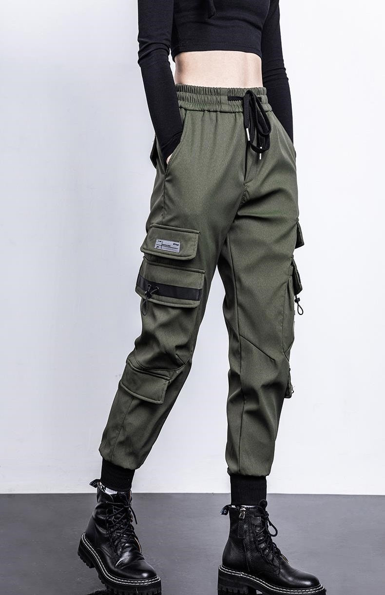 Techwear Hip Hop Cargo Pants - Pastel Kitten