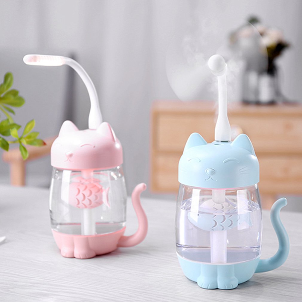 LED Light Cat Humidifier Pastel Kitten