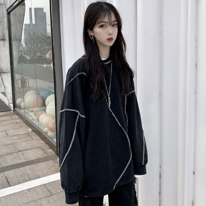 Darkwear Korean Style Sweatshirt Pastel Kitten