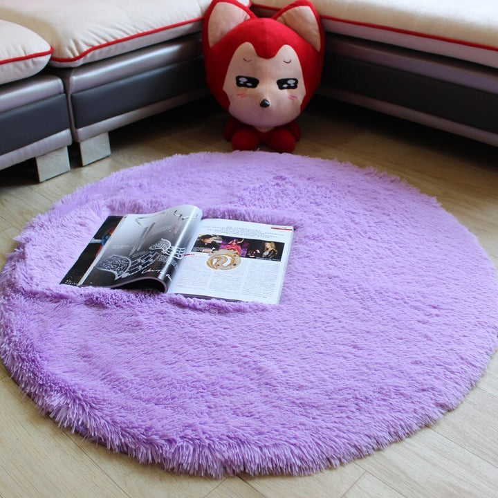 Fluffy Round Carpet Pastel Kitten
