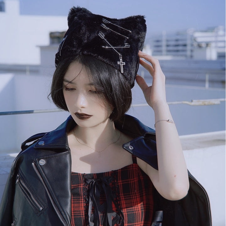 Harajuku Punk Gothic Hat Pastel Kitten