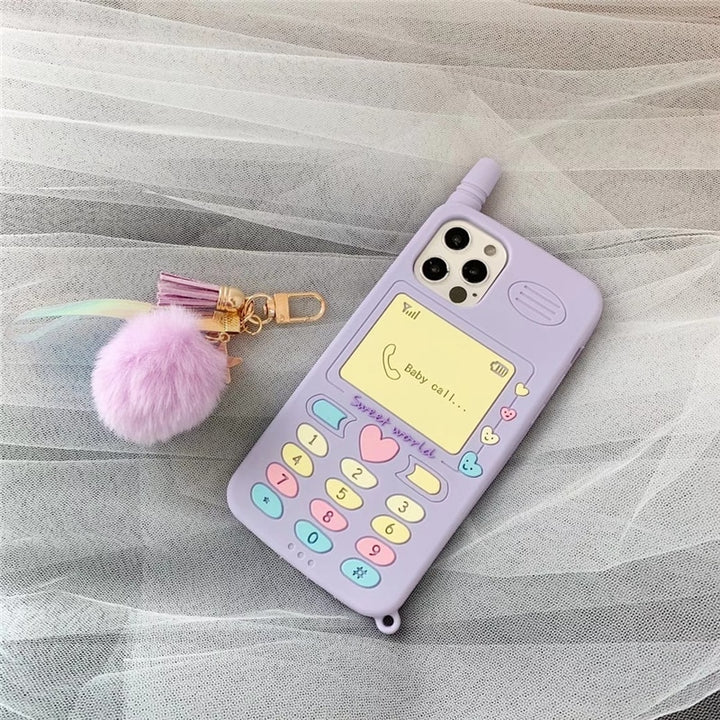 Retro Style iPhone Case Pastel Kitten