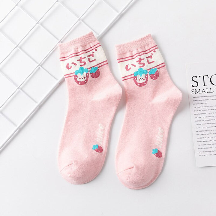 Japanese Cute Socks Pastel Kitten