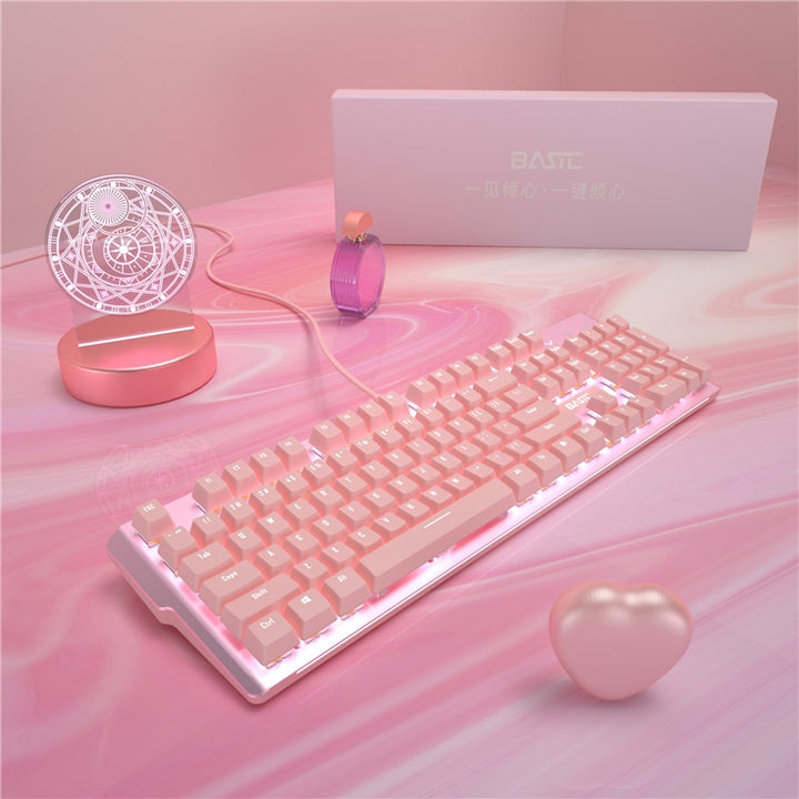 LED Gaming Keyboard Pastel Kitten