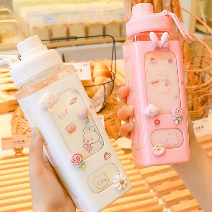 Kawaii Bear Pastel Water Bottle Pastel Kitten