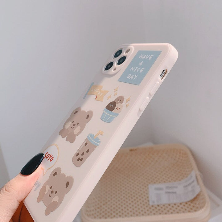 Milk Bear iPhone Case Pastel Kitten