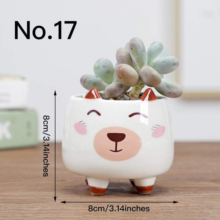 Cute Animal Succulent Pot Pastel Kitten