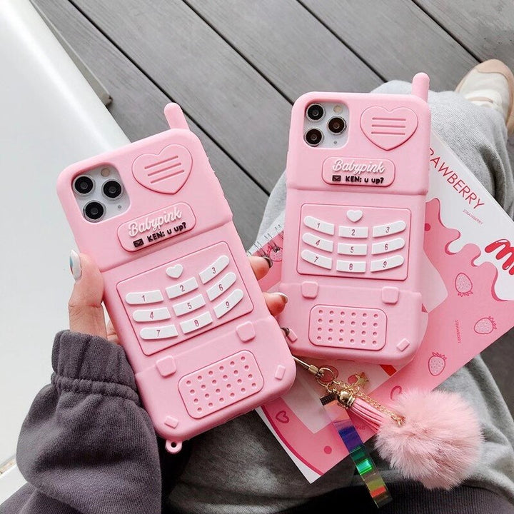 Retro Style iPhone Case Pastel Kitten