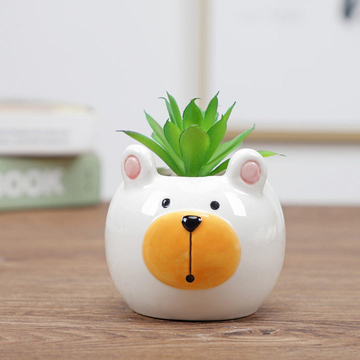 Cute Animal Succulent Pot Pastel Kitten