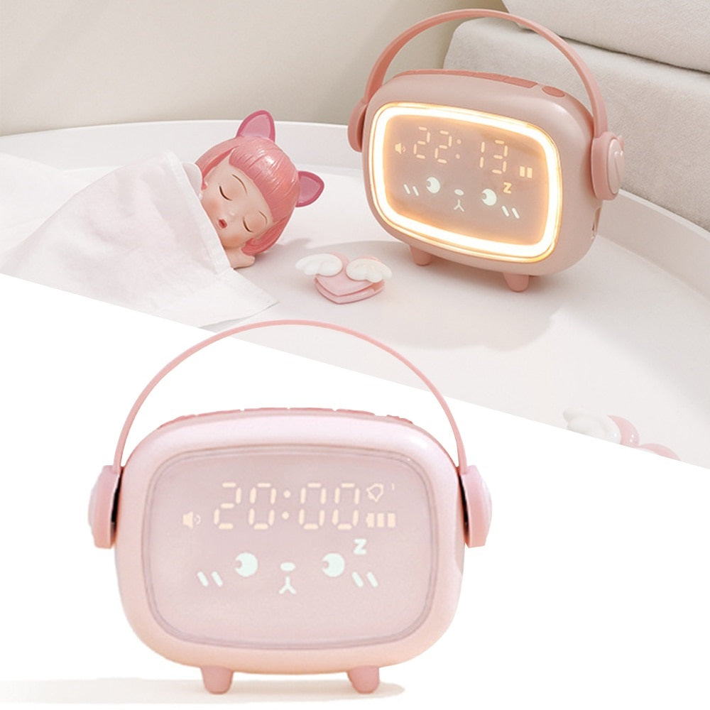 Night Light Digital Alarm Clock HELLO KITTY PINK DRESS