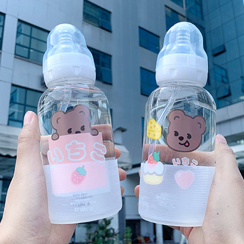 Ulzzang Girl Water Bottle - Pastel Kitten