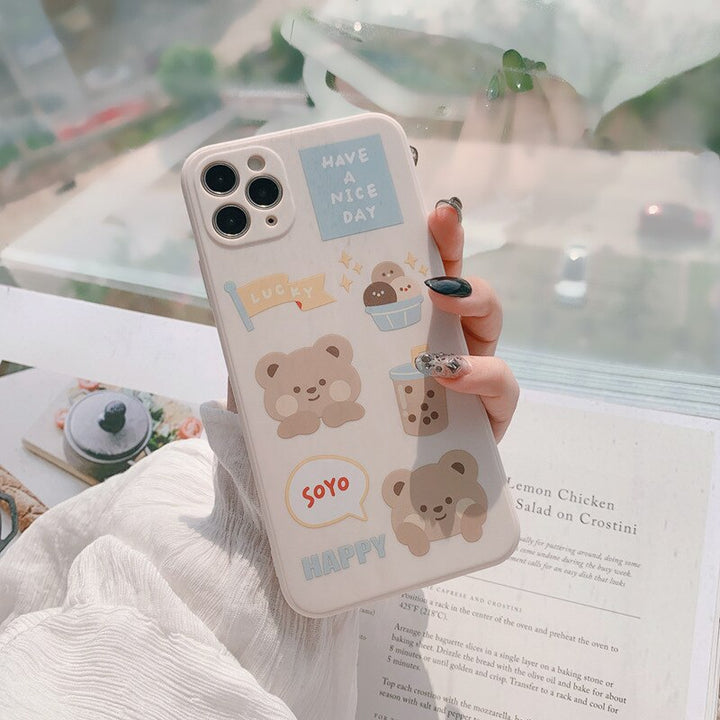 Milk Bear iPhone Case Pastel Kitten