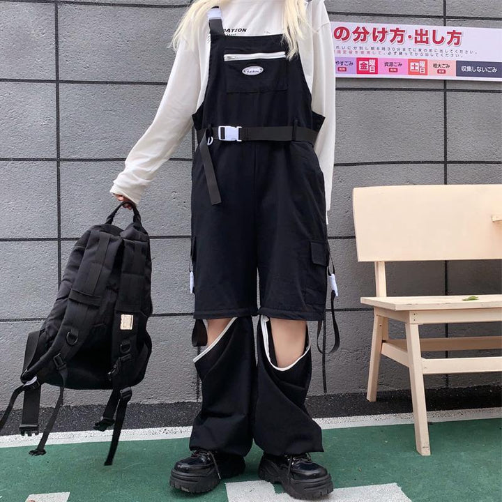 Techwear Streetstyle Overalls Pastel Kitten