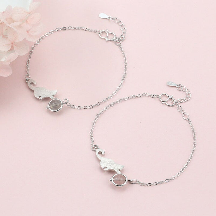 Crystal Cat Bracelet Pastel Kitten