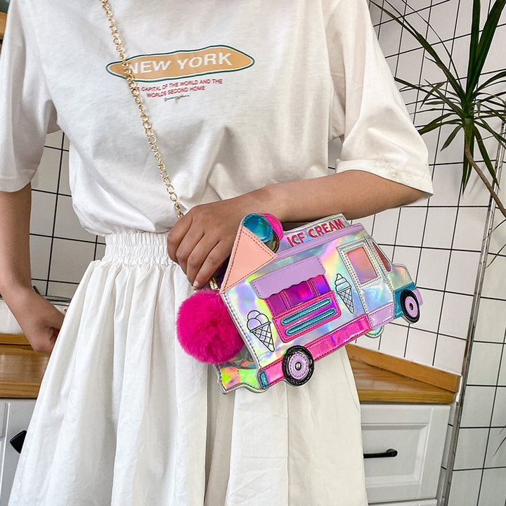 Ice Cream Car Shoulder Bag Pastel Kitten