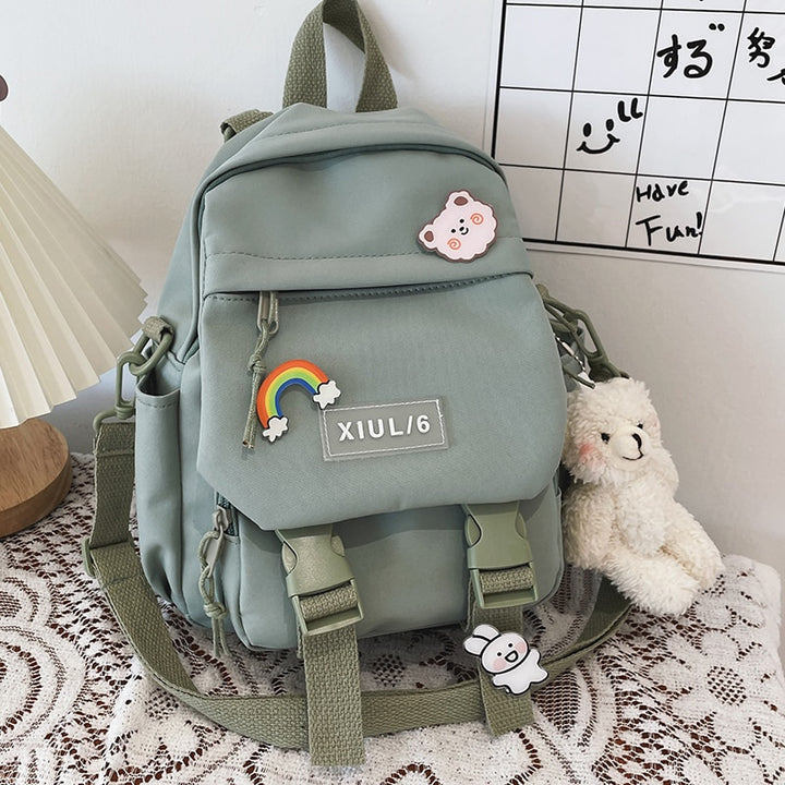 Cute Small Backpack Pastel Kitten