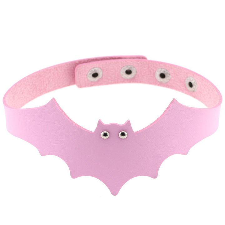 Pink Gothic Leather Chokers Pastel Kitten