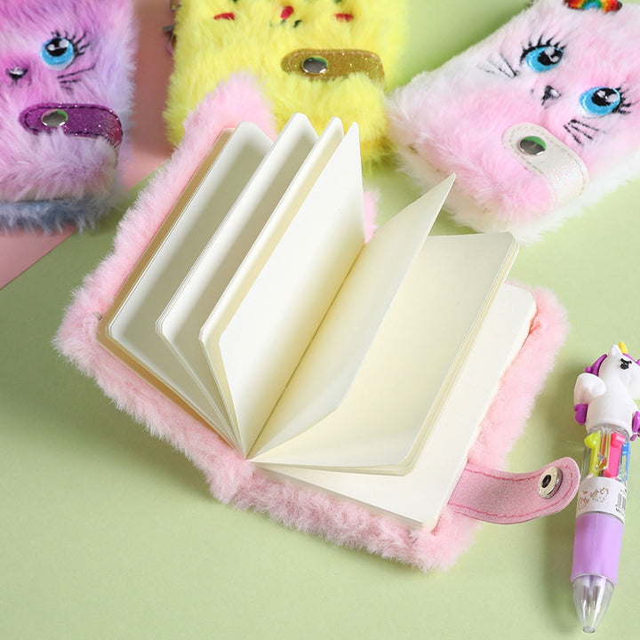 Plush Cat Notebooks Pastel Kitten