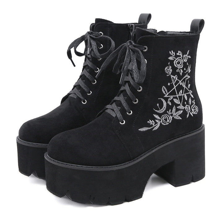 Gothic Fashion Platform Boots Pastel Kitten
