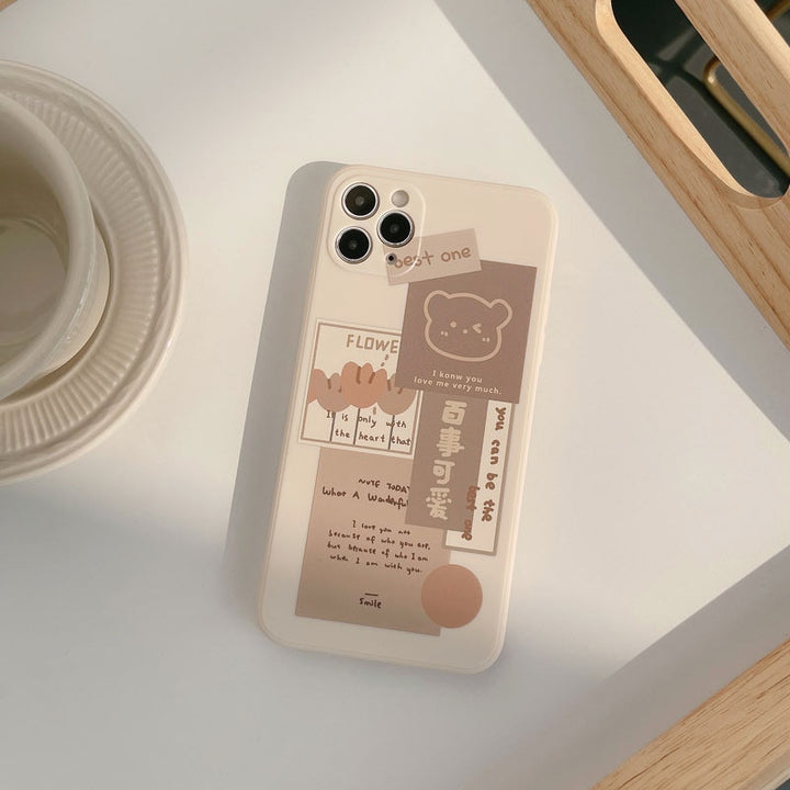 Chocolate Bear iPhone Case Pastel Kitten