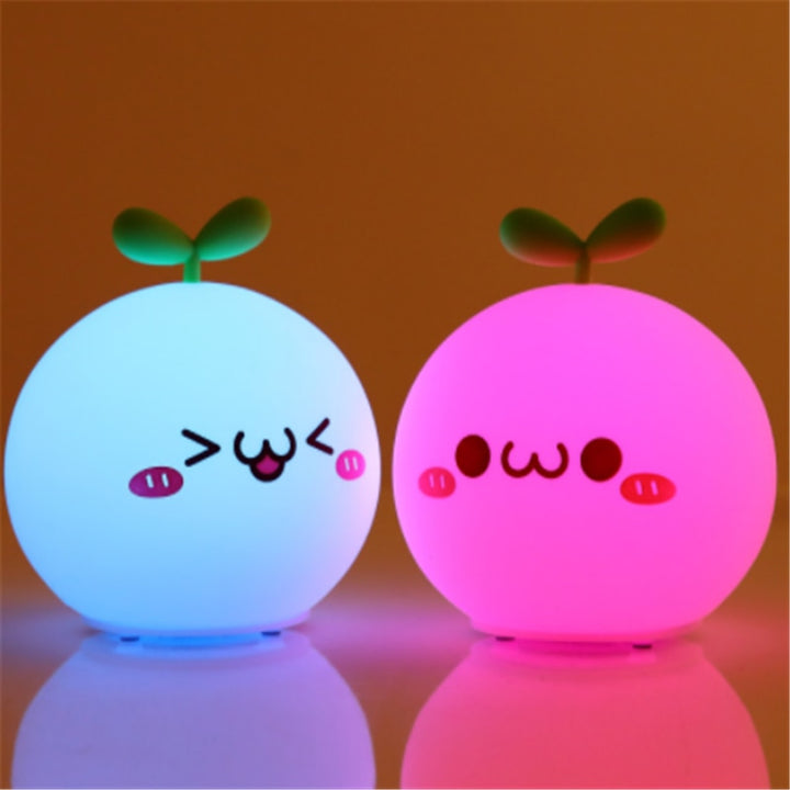 Kawaii Kaomoji Night Light Pastel Kitten