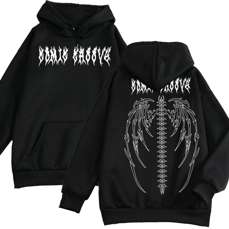 Goth oversized online hoodie