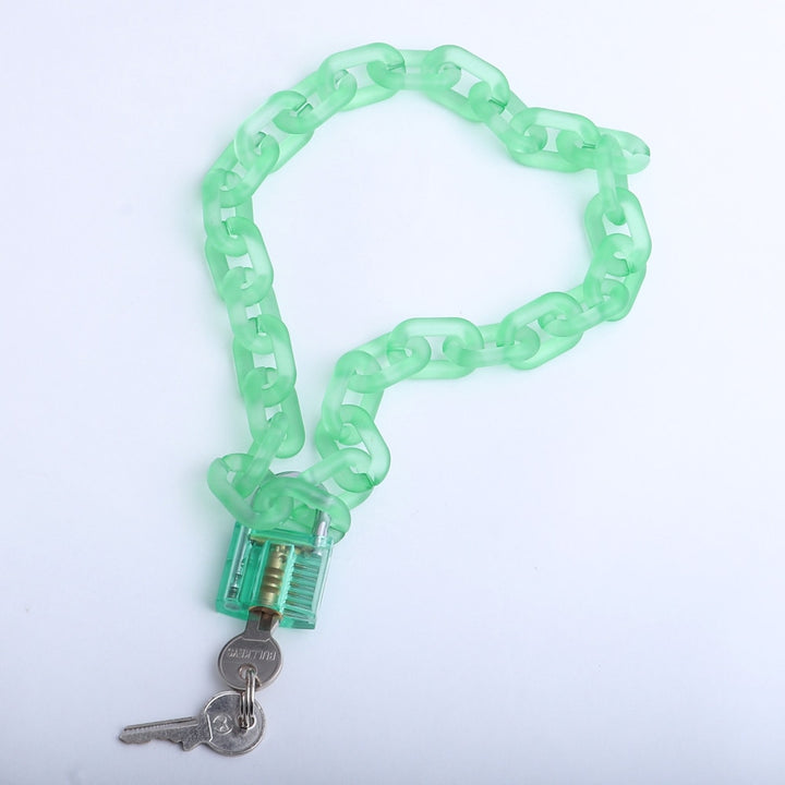Harajuku Chain Lock Necklace Pastel Kitten