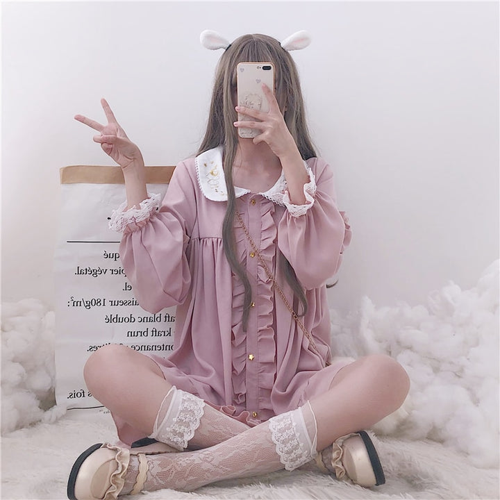 Harajuku Kawaii Dress Pastel Kitten