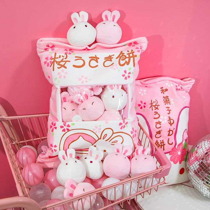 8 pcs Japanese Set Plush Rabbits Pastel Kitten