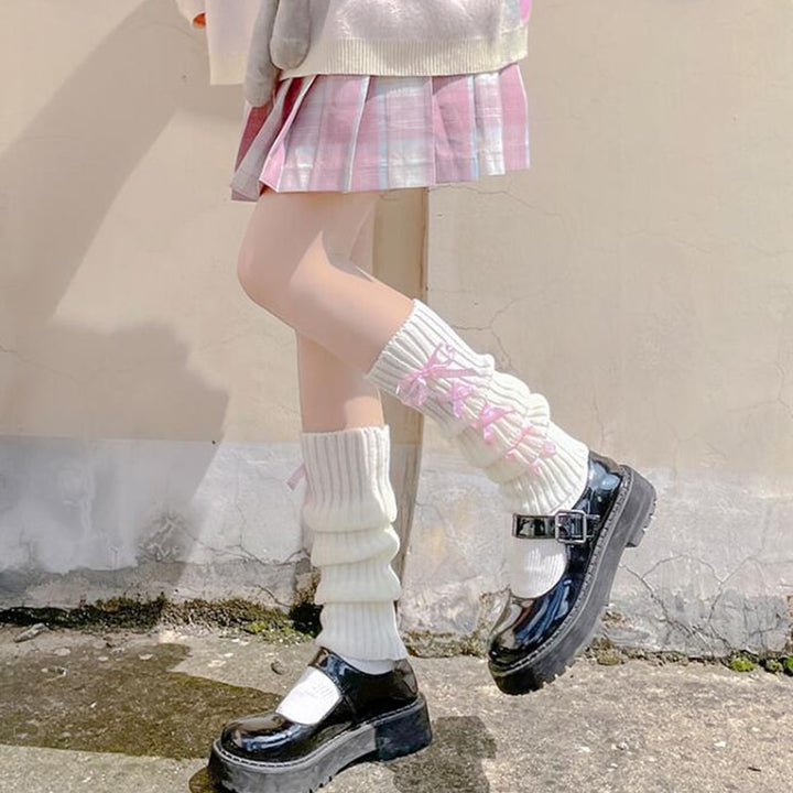 Cute Harajuku Leg Warmers Pastel Kitten