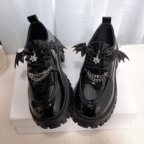 Gothic Aesthetic Platform Shoes Pastel Kitten