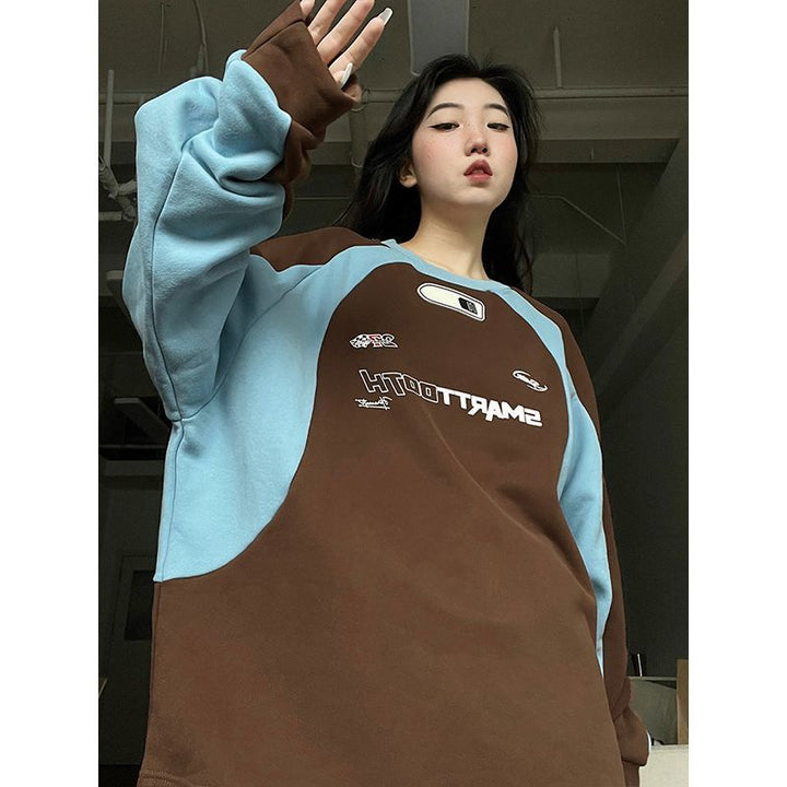 Korean Y2K Style Oversized Pullover Pastel Kitten