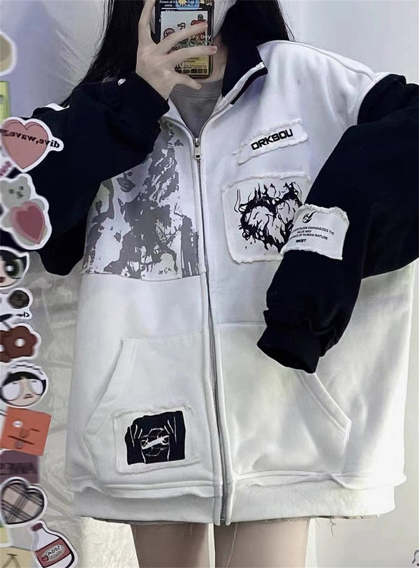 Korean Streetwear Style Jacket Pastel Kitten