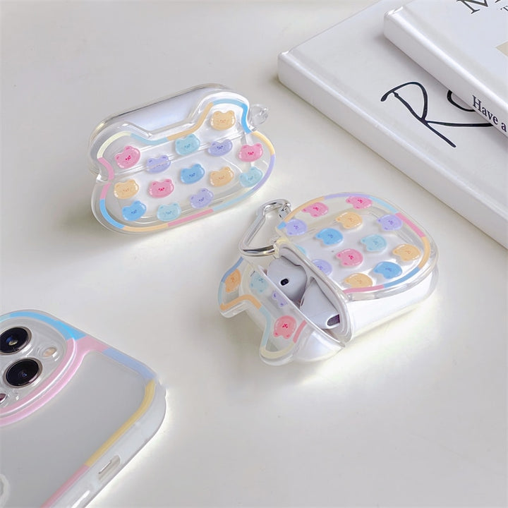 Coloful Bear Case for AirPods Pastel Kitten